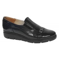 Pantofi dama casual din piele naturala Negru - P103NLAC